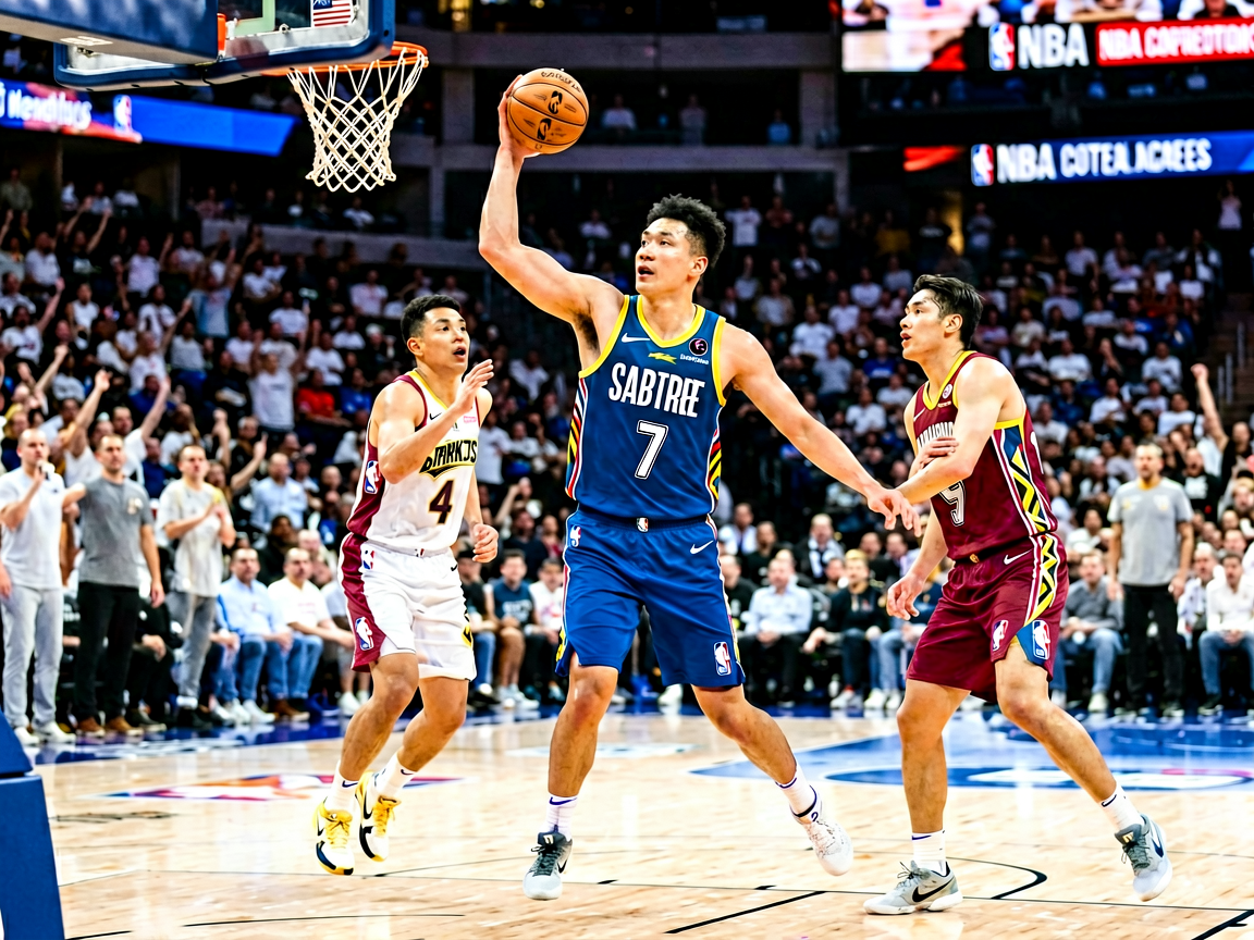 NBA新闻配图，呈现篮球赛事报道场景